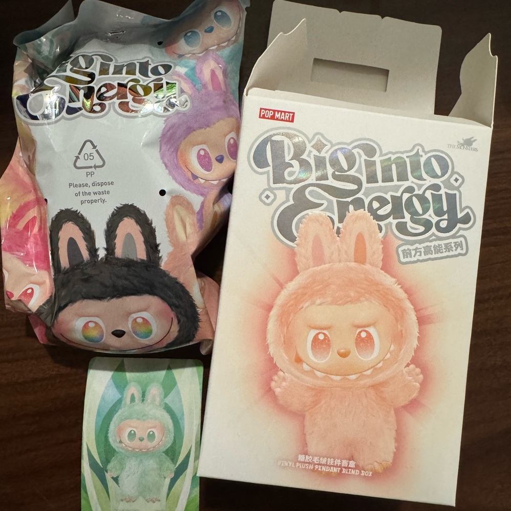 Pop Mart Big Into Energy Labubu Plush Pendant Serenity